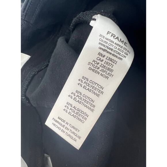 Frame The Jetset Wide Leg in Sheen Noir - Picture 13 of 13